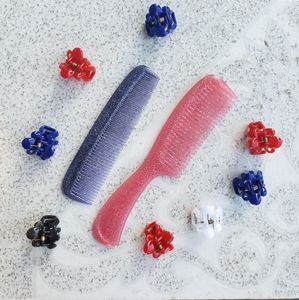 Early y2k era comb and clip set